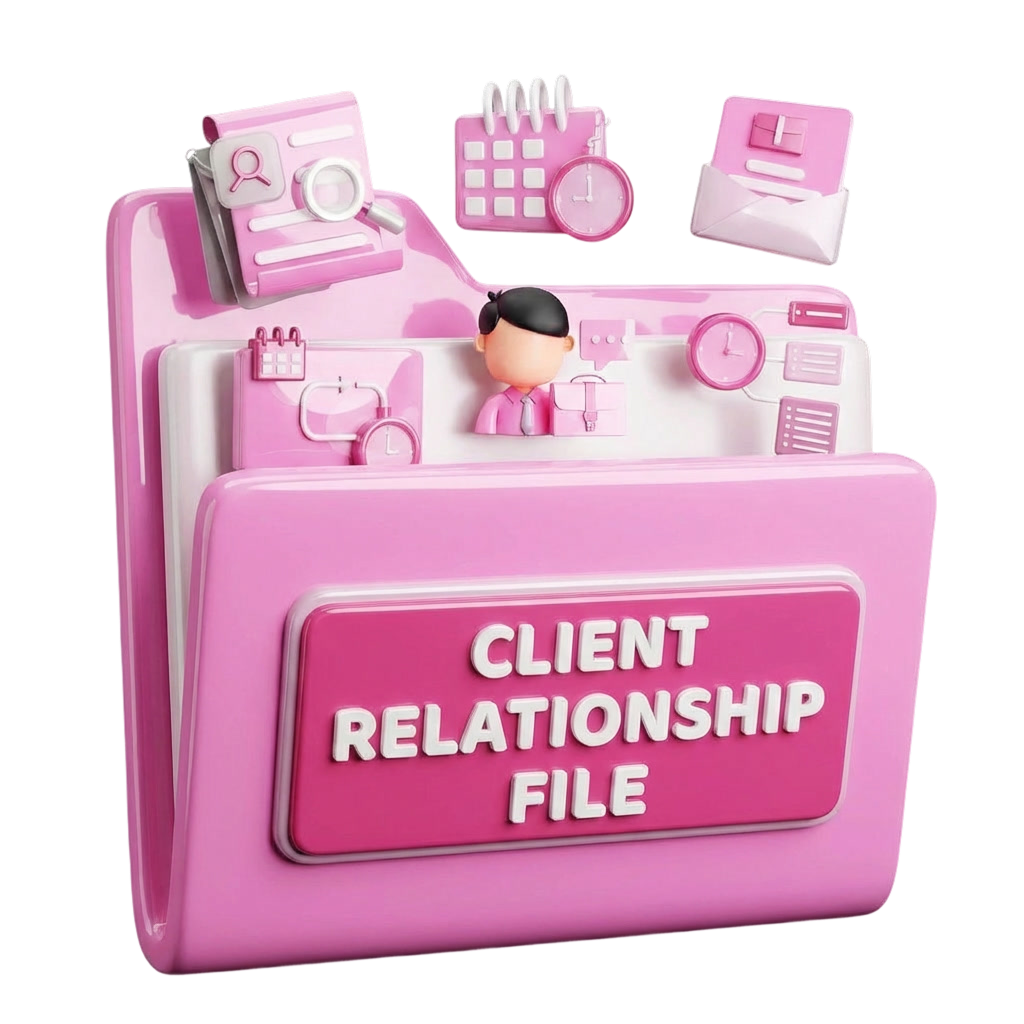 Master client relationship file visual